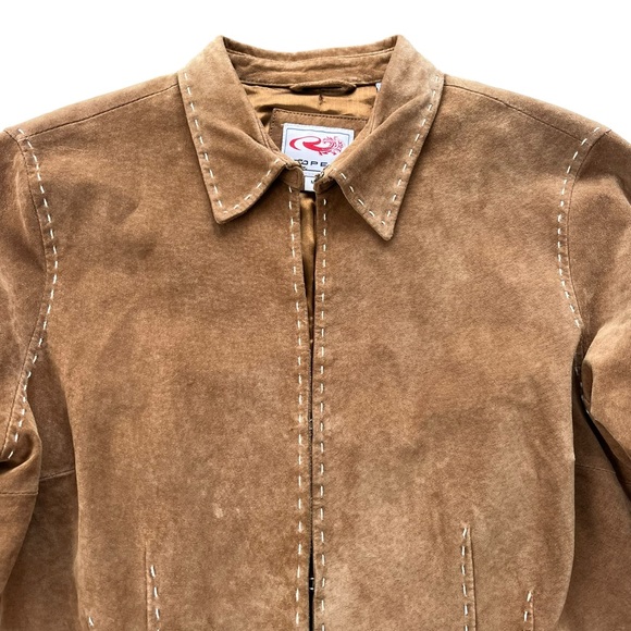 Roper Women’s Sz Medium Soft Suede Leather Lined Pearl Snap Cuffs Western Jacket - Picture 6 of 16